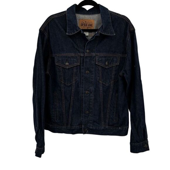 Gap Vintage Denim Trucker Jacket Dark Wash Men's Medium